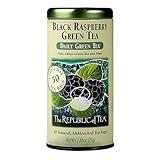 The Republic of Tea - Black Raspberry Green Tea, 50 Tea Bags, Tin | Flavored Berry Tea | Caffeinated