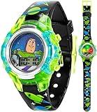 Disney Pixar Toy Story 4 Buzz Lightyear Kids Flashing LCD Watch with Colorful Light-Up Dial, Durable Case, Space-Themed Strap – Perfect for Ages 4+ Boys and Girls – Fits Wrists 5.5" to 8"