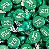 Green Graduation Candy 1lb Class of 2023 Kisses Chocolate (approx 100 pcs)