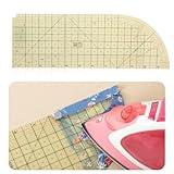 Curved Hot Ruler for Sewing, 12X4 Inch Hot Hem Ruler for Sewing Seam Guide Ruler Sewing Ruler and Guides for Fabric Hemming Tools Press with Dry or Steam