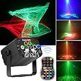 Enjoyedled DJ Disco Stage Party Lights - Northern Laser Light Effect RGB Led Sound Activated Strobe Lighting with Remote Control for Indoor Birthday Halloween Karaoke Club KTV