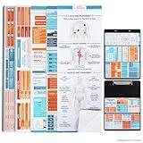 Nursing School Infographic Cheat Sheet Sticker Bundle Upgrade Set for Tri-Fold Clipboard: Boost Confidence in Clinicals with Critical Bonus Reference Material for Nurses and Students