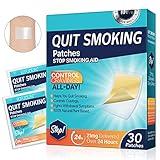 Generic 21mg Quit Smoking Patches, Step 1 Stop Smoking Aids Patches, 30 Count Quit Smoking Stickers That Work with 2 Weeks, Delivered Over 24 Hours Transdermal System, Easy & Effective Anti-Stickers