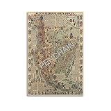 Mapping Native North American Tribes - Lively Map - Vintage Poster Poster for Room Aesthetic Posters & Prints on Canvas Wall Art Poster for Room 12x18inch(30x45cm)