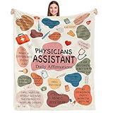 Physician Assistant Gifts Blanket,PA Week Gifts,Birthday Christmas Appreciation Thank You Gifts for Physician Assistant,Best PA Gifts,White Coat Ceremony Gifts for PA Throw Blanket 60inx50in