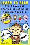 Learn to Read: Over 60 Words! Phonics for Beginning Readers, Ages 3-6 (Beginning Readers – Blueberry Level)