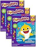 Funables Fruit Snacks, Baby Shark Shaped Fruit Flavored Snacks, 0.8 Ounce Pouches (Pack of 30)