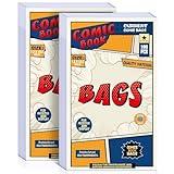 200 Count Comic Book Bags, Current Size Comic Bags 7.2 X 10.5 inch Transparent Acid-Free and Reusable Comic Book Sleeves for Regular Comics