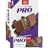 Power Crunch PRO Protein Wafer Bars, High Protein Snacks with Delicious Taste, Triple Chocolate, 2.0 Ounce (4 Count)