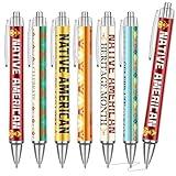 Humyoun 24 Pcs Native American Heritage Month Appreciation Gifts Pens Native American Ballpoint Pen Thank You Work Pen Birthday Gifts for Native American Men Women Retired, 6 Styles