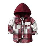 RTJTGXF save for later list Toddler kids Baby Boys Girls Fleece Jacket Long Sleeve Hooded Plaid Windproof Thick Warm Outerwear Winter Unisex Coat last orders placed by me on amaon