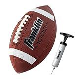 Franklin Sports Official Size Football - All-Weather 1000 Regulation Outdoor Football - Synthetic Leather Adult Size Football - Extra Grip Official Size Football - Brown + White