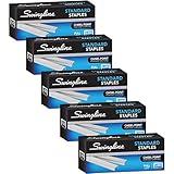 Swingline Staples, 5 Pack, Standard Staples for Desktop Staplers, 1/4" Length, 210/Strip, 5000/Box (35101)