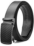 SKiporty Mens Belt, Ratchet Belts for Men Leather 1 3/8'' Adjustable for Dress Jeans, Gifts for Men, Trim to Fit