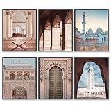 HoozGee Islamic Building Photography Art Prints Poster Islam Canvas Wall Decor Muslim Religious Landscape Poster Room Wall Prints (Islamic Poster, 8"x10" UNFRAMED)