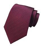 Kihatwin Men Burgundy Red Black Ties Maze Patterned Accessory Evening Dress Suit Necktie