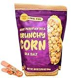 Giant Peruvian Inca Crunchy Corn, Sea Salt Flavor, 28 oz with Bonus Bag Sealer Clip by RH940