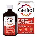 Geritol, Liquid Vitamin and Iron Supplement, Energy Support, Contains High Potency B-Vitamins and Iron, Pleasant Tasting, Easy to Swallow, No Artificial Sweeteners, Non-GMO, 12 Oz