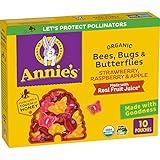 Annie's Organic Bees, Bugs, and Butterflies Fruit Flavored Snacks, 10 Pouches, 7 oz