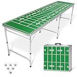 GoPong 8 Foot Portable Beer Pong / Tailgate Tables (Black, Football, American Flag, or Custom Dry Erase)