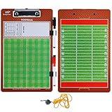 Coaches Dry Erase Clipboard – Double Sided Lineup Coach Whiteboard Bundled with Whistle and Dry Erase Markers – Coaching Equipment Playbook Board Gear - Great Tools for Coaching Tactics (Football)