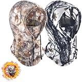 BROTOU 2PCS Winter Hunting Face Mask Warm Windproof Balaclava Masks for Cold Weather Camouflage Face Cover for Men&Women