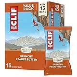 CLIF BAR - Crunchy Peanut Butter - Made with Organic Oats - 11g Protein - Non-GMO - Plant Based - Energy Bars - 2.4 oz. (15 Pack)