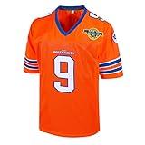 Bobby Boucher #9 The Waterboy Adam Sandler Movie Mud Dogs Bourbon Bowl Football Jersey(Orange-M)