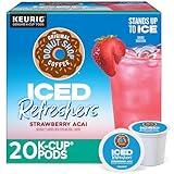 The Original Donut Shop Iced Refreshers, Strawberry Açaí Flavor, Keurig Single Serve K-Cup Pods, 20 Count