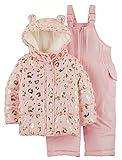 Carter's Baby Girls 2-Piece Heavyweight Printed Snowsuit with Ears, Leopard Light Pink, 12M