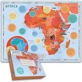 Explore Africa with Prisoners of Geography 500-Piece Map Puzzle – A Fascinating Journey Through Africa’s Geography and Politics - Size 19.7 x 15 in
