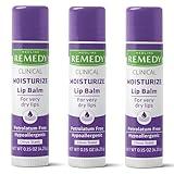 Medline Remedy Clinical Lip Balm, 3 Count, Citrus Scent, Moisturizing, Hydrating, Nourish, Nutrient Rich, Soothing Natural Oils, Revitalize, Comforting, Skin Conditioners, 0.15 oz Stick