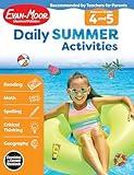 Evan-Moor Daily Summer Activities, Grade 4-5 Workbook, Stickers, Prevent Learning Loss, Reading Comprehension, Writing, Math, Grammar, Punctuation, Spelling, Multiplication, Fractions, Geography, Maps