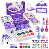 Kids Makeup Sets for Girl Toys - Toys for Girls Makeup Set Real Washable Princess Makeup Kit, 66PCS Mqsiuve Toys Little Girl Makeup Kit, Christmas & Birthday Gift for 3-12