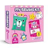 My First Sewing Kit for Beginners Kids Children's Arts and Crafts, 6 Easy DIY Projects of Stuffed Animals and Pillows Craft for Kids Toys for Ages 4 5 6 7 8 9 Boys Girls Gift, Learn to Sew, Embroidery