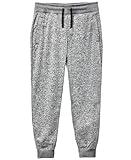 Southpole Active Basic Fleece Jogger Sweatpants, Big 8-18 Little Boys (Age 4-7), Marled Grey, Large