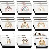 Sieral 30 Pcs Rainbow Canvas Makeup Bags Bulk Employee Appreciation Gifts Inspirational Cosmetic Bags Thank You Gifts for Vet Tech Emergency Nurse Teacher Coworker Office Must Haves(Vibrant)