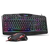 Redragon S101 Gaming Keyboard, M601 Mouse, RGB Backlit Gaming Keyboard, Programmable Backlit Gaming Mouse, Value Combo Set [New Version]