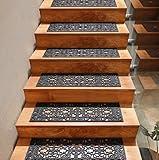 IRONGATE Stair Treads - 6 Pack Staircase Step Treads - Rubber Indoor Outdoor Non Slip Floor Mats - Rugged Sturdy Heavy Duty Skid Resistant Floor Tile Pool Garage Drainage Non Slip Stair Tread - 10x30