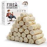 70 pcs Fire Starter, Natural Fire Starters for Fireplace Indoor, Campfires, Grill, Wood Stove, Fire Pit, Smoker, Chimney, Pizza Oven - All-Weather Indoor/Outdoor Charcoal Starters, Eco Friendly