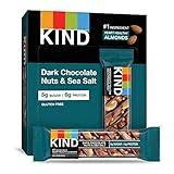 KIND Bars, Dark Chocolate Nuts & Sea Salt, Healthy Snacks, 6g Protein, Gluten Free, Low Sugar, 6 Count