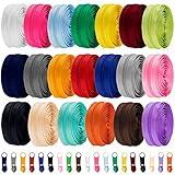 60 Yards 20 Pcs Sewing Zippers Bulk #5 Nylon Coil Zippers Assorted Zipper for Sewing with 200 Zipper Sliders for DIY Tailor Sewing Crafts Supplies (20 Color)