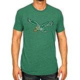 Team Fan Apparel NFL Modern Throwback T-Shirt - Cotton & Polyester Short Sleeve Adult Sports Tee (Philadelphia Eagles - Green, Adult XX-Large)