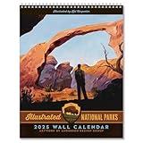 Americanflat 2025 Wall Calendar - Scenic National Park Artwork - 10x13 Large Wall Calendar - 12 Month Wall Calendar - Hanging Calendar for Home or Office - 2025 Calendar for Planning and Organization