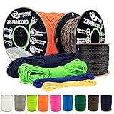 PARACORD PLANET Tactical 5-Strand Nylon Core 275-LB Tensile Strength Paracord Rope 3/32 Inch (2.38mm Diameter) (Black, 100 Feet)