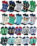 Liitrsh 10 Pairs Book Lover Socks Gifts for Women Men Funny Reading Novelty Ankle Tab Socks Bookish Gifts Holiday Birthday Favors for Students Teachers Book Lovers