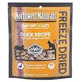 Northwest Naturals Freeze-Dried Duck Cat Food - Bite-Sized Nibbles - Healthy, Limited Ingredients, Human Grade Pet Food, All Natural - 11 Oz