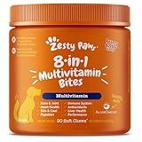 Zesty Paws Dog Multivitamin - Dog Vitamins and Supplements - Chewable Dog Vitamins - for Dog Hip & Joints - Dog Supplements for Skin & Coat- Senior & Puppy Multivitamin for Dogs - Peanut Butter- 90ct