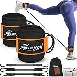 Ankle Resistance Bands with Cuffs, Ankle Bands for Working Out, Resistance Bands for Leg Butt Training Exercise Equipment for Kickbacks Hip Gluteus Training Exercises, Ankle Strap with Exercise Band