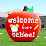 Back to School Inflatable Outdoor Decorations:4.9 FT Back to School Decor Built in 2 Bright LED Lights for Inflatable Decorations Blow up Yard Inflatable Decor for First Day of School Party